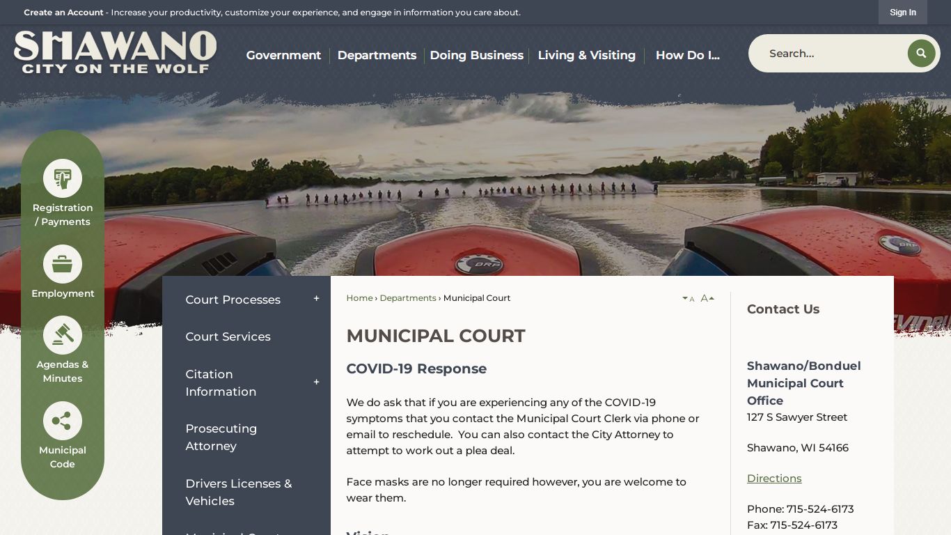 Municipal Court | Shawano, WI - Official Website